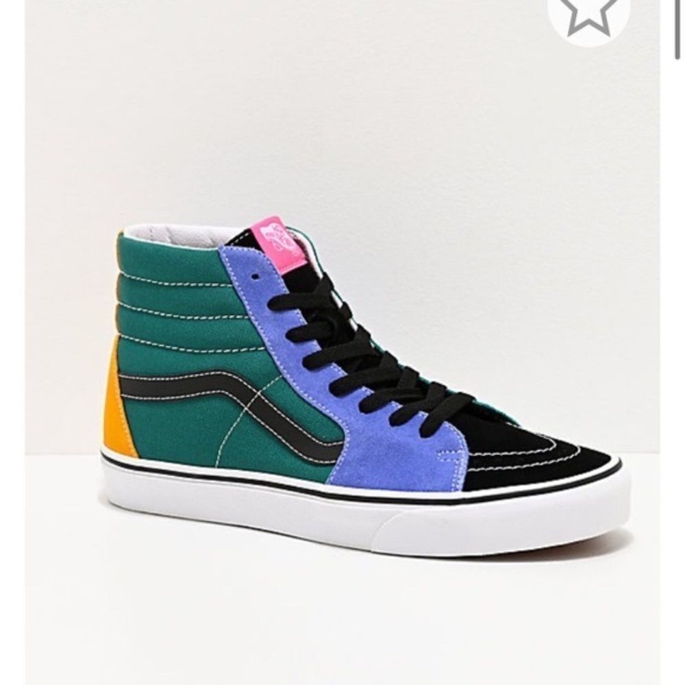 Vans Off The Wall Color Block High Top Skateboard Shoe Sz 12